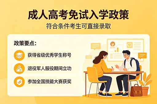 成人高考免试入学相关政策说明